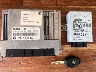 BMW E46 N42B18 316i Steuergerät DME Motorsteuergerät EWS und Schlüssel Schalter