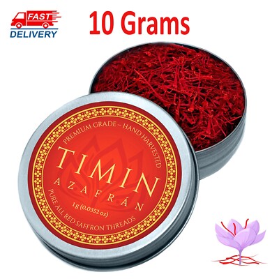 10g Finest Spanish Saffron Pure Premium All Red  Natural Threads, Grade A+++