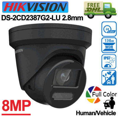 Hikvision 4K 8MP ColorVu IP Camera AcuSense POE MIC Full Color DS-2CD2387G2-LU