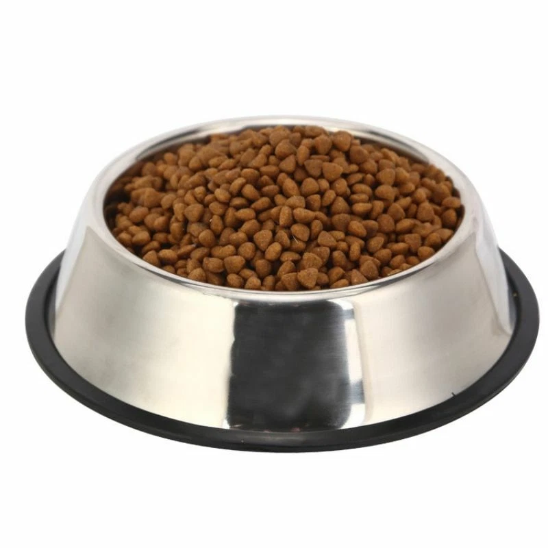 Dog Bowl Stainless Steel Metal Pet Puppy Food Water Drinking Big Plate  Accessory