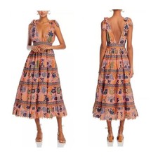 Farm Rio Seashell Tapestry Midi Dress $275 NWT Small