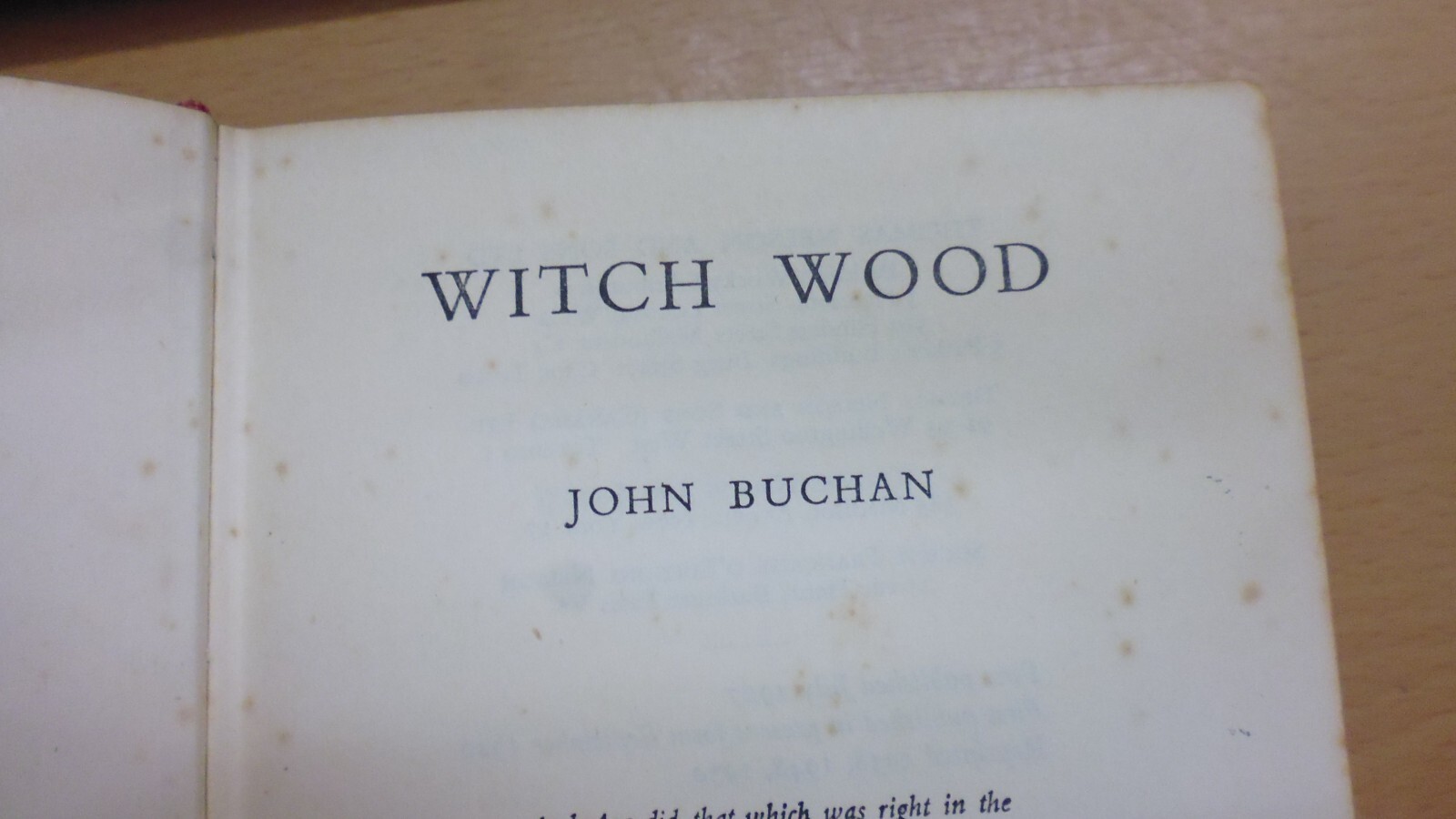 Witch Wood:  By John Buchan