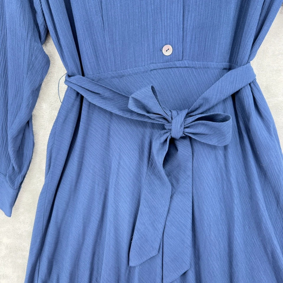 Vestido Soft Surroundings para mujer mediano occidental con cinturón minimalista arrugado modesto Foto 3 de 4