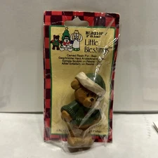 1 Resin Little Blessings Christmas Bear Ornament - Retired - Suzi Skoglund Nib