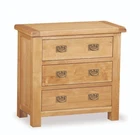 Oakvale Small Chest of Drawers - Small Oak Drawers - Brand New - Fully Built