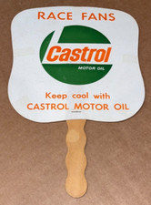 Vintage, CASTROL MOTOR OIL, Paper Race Fan (Pocono 500 Indy Car Racing)