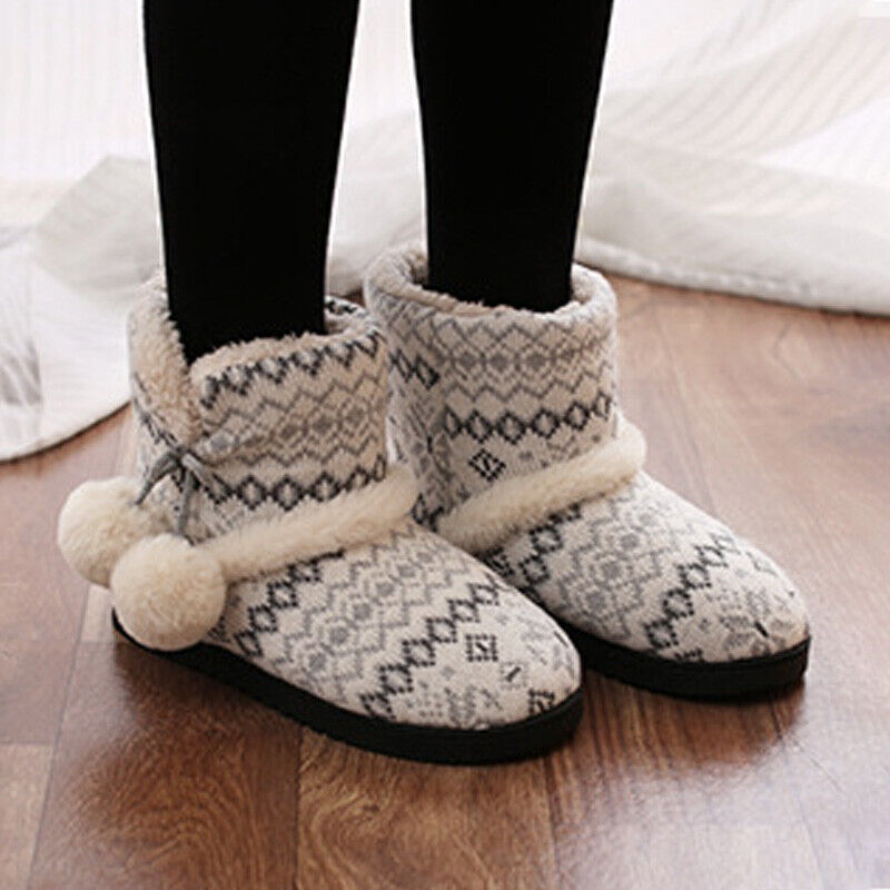 Slipper Boots Women's Warmest Winter Slippers Womens Faux Fur