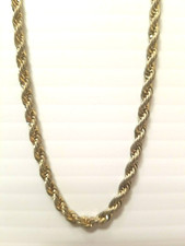 Vintage Napier 24" Gold Tone Rope Chain Necklace Spring Ring Closure