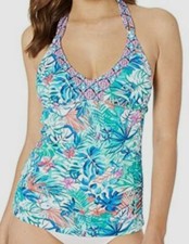  119 Tommy Bahama Women's White Reversible Party Tankini Top Swimwear Size XS