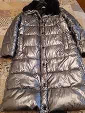 Ladies Silver Padded Coat, Size 42, Rino & Pelle