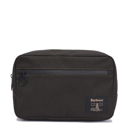 Barbour Field Canvas Kulturtasche oliv/schwarz