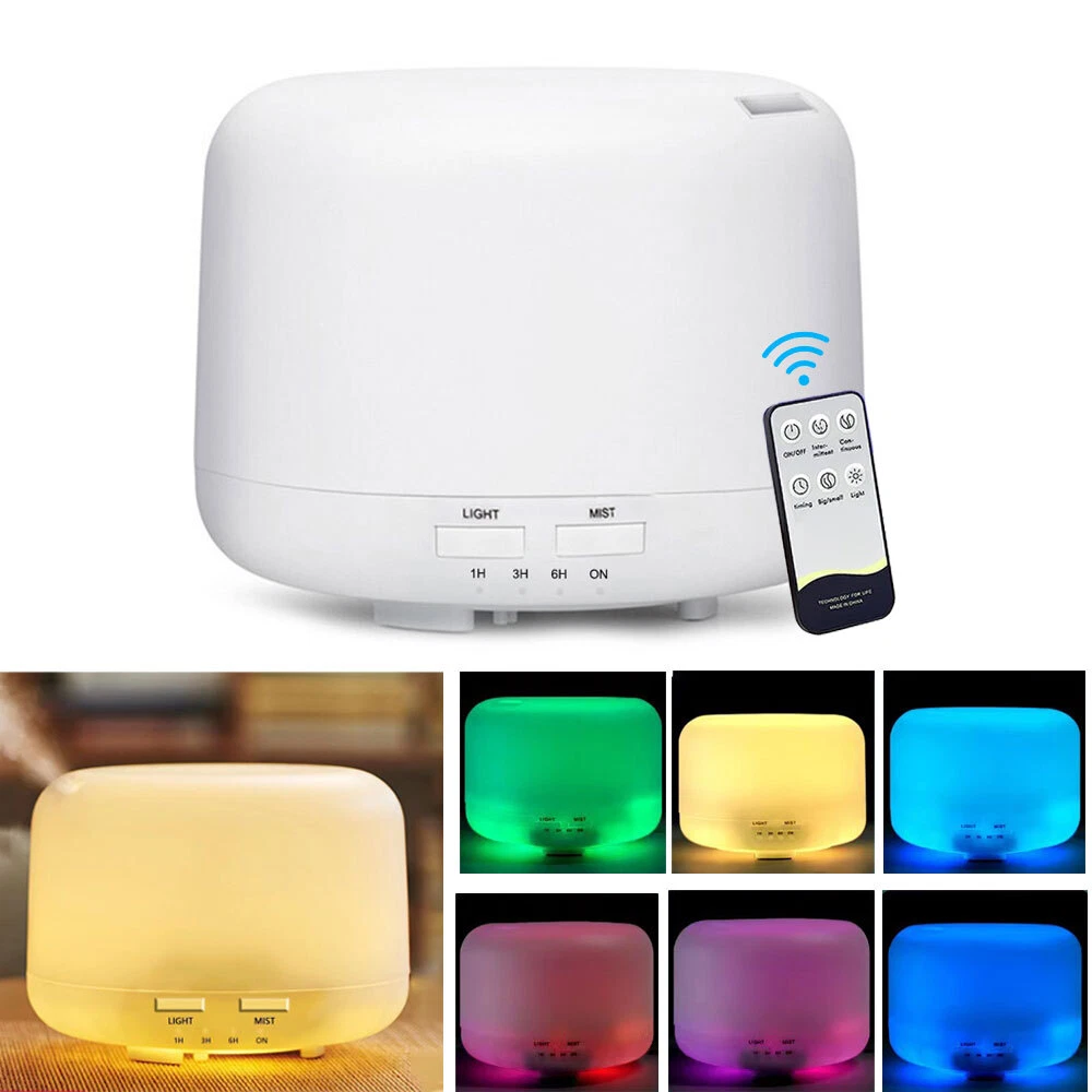 500ml Essential Oil Aroma Diffuser for Large Room LED Humidifier Air Purifier