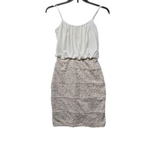 En Focus Studio Dress Size 4 White Sleeveless (1324)