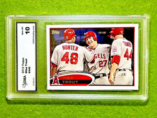 Mike Trout GMA 10 GEM MINT CARD Torii Hunter  2012 Topps OPENING DAY  LA Angels