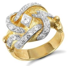 Men's Knot Ring Solid 9 Carat Yellow Gold Hallmarked British made