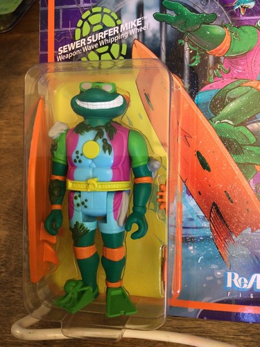 TMNT Sewer Surfer Mike Michelangelo Teenage Mutant Ninja Turtles Figure Super7 - Picture 2 of 7