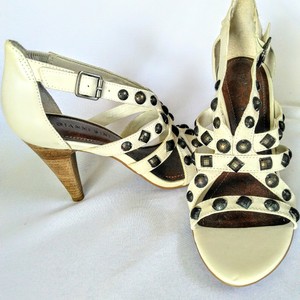 cream studded heels