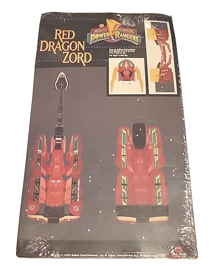 Vintage Origami Paper Art. MIGHTY MORPHIN Power Rangers. RED DRAGON ZORD NEW
