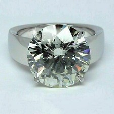 3 Ct Round Cut Lab-Created Diamond Solitaire Wedding Ring 14K White Gold Plated
