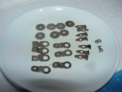 Vintage Hermle Style Nickel Color Clock Clicks Wheels and Retainers parts #15