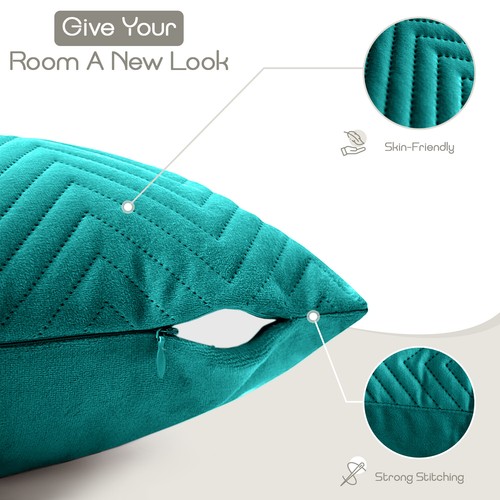 2 Cushion Cover Pack Decorative Square Throw Pillow Case for Sofa Living Room uk - Picture 73 of 116