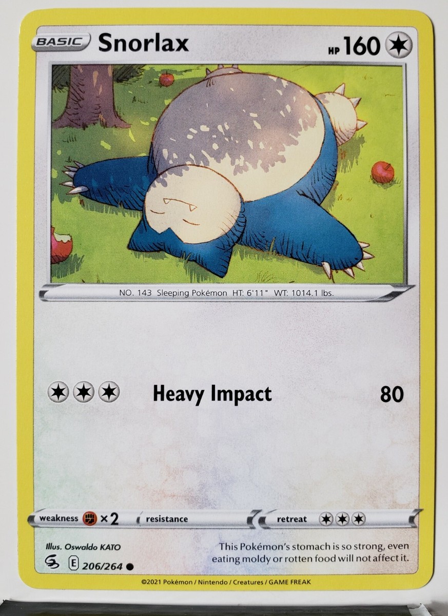 Snorlax 206/264 - NM / M - Fusion Strike Pokemon Card