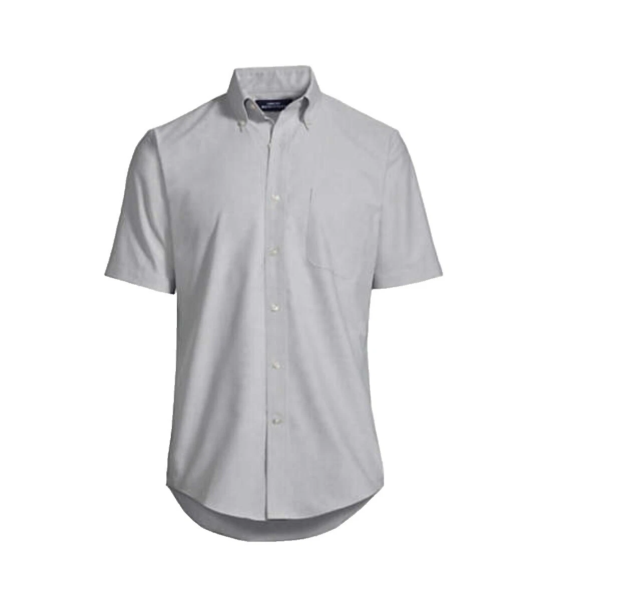 Lands' End Short Sleeve Regular Size Dress Shirts for Men
