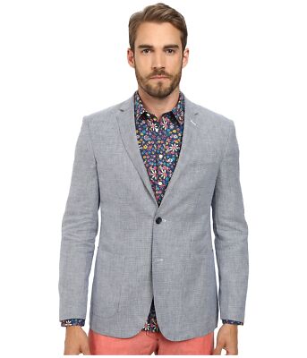 Moods of Norway 243264 Mens Jonas Suit Blazer Jacket Mid Blue Size - Main Image