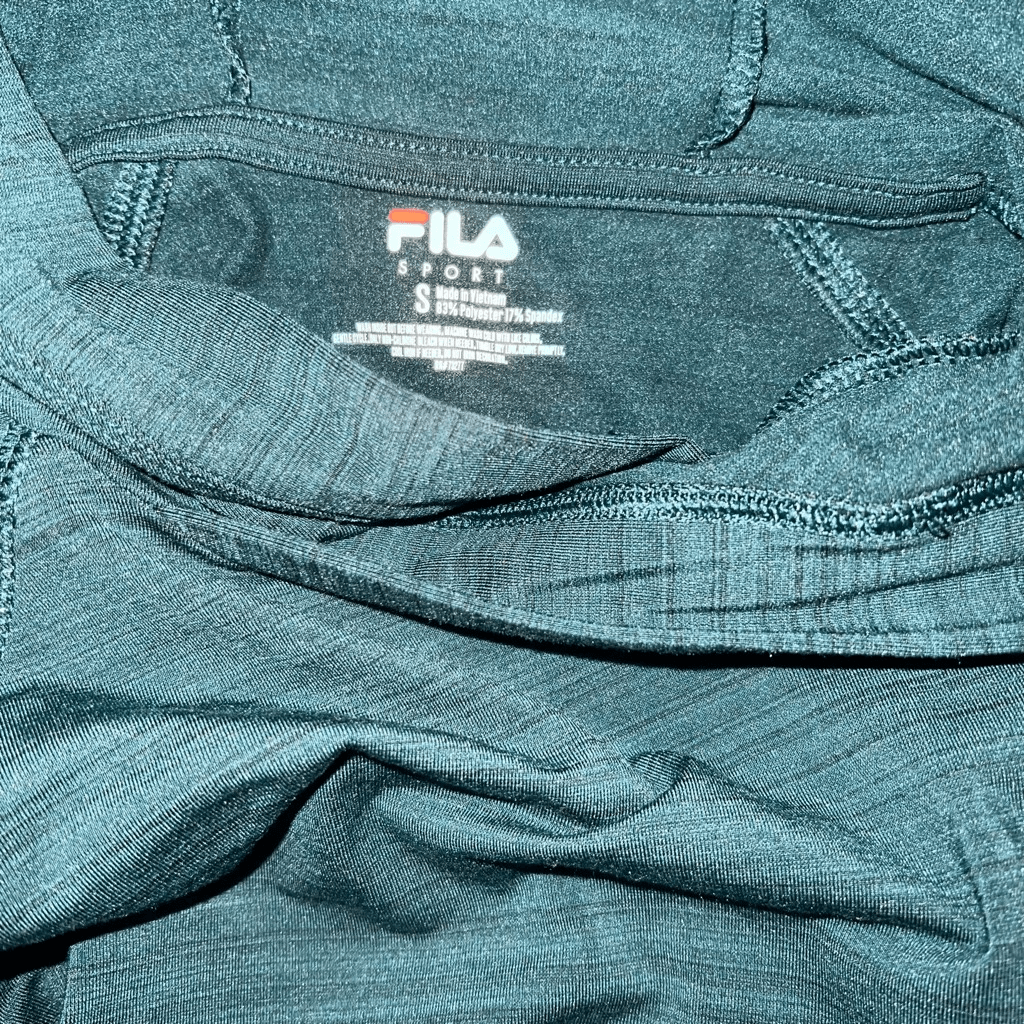 Felpa con cappuccio atletica Fila blu verde acqua si adatta a secco taglia S