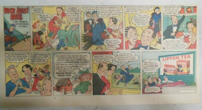 Lipton Tea Ad: ''Rich Aunt Bess'' from 1949 Size: 7.5 x 15 inches