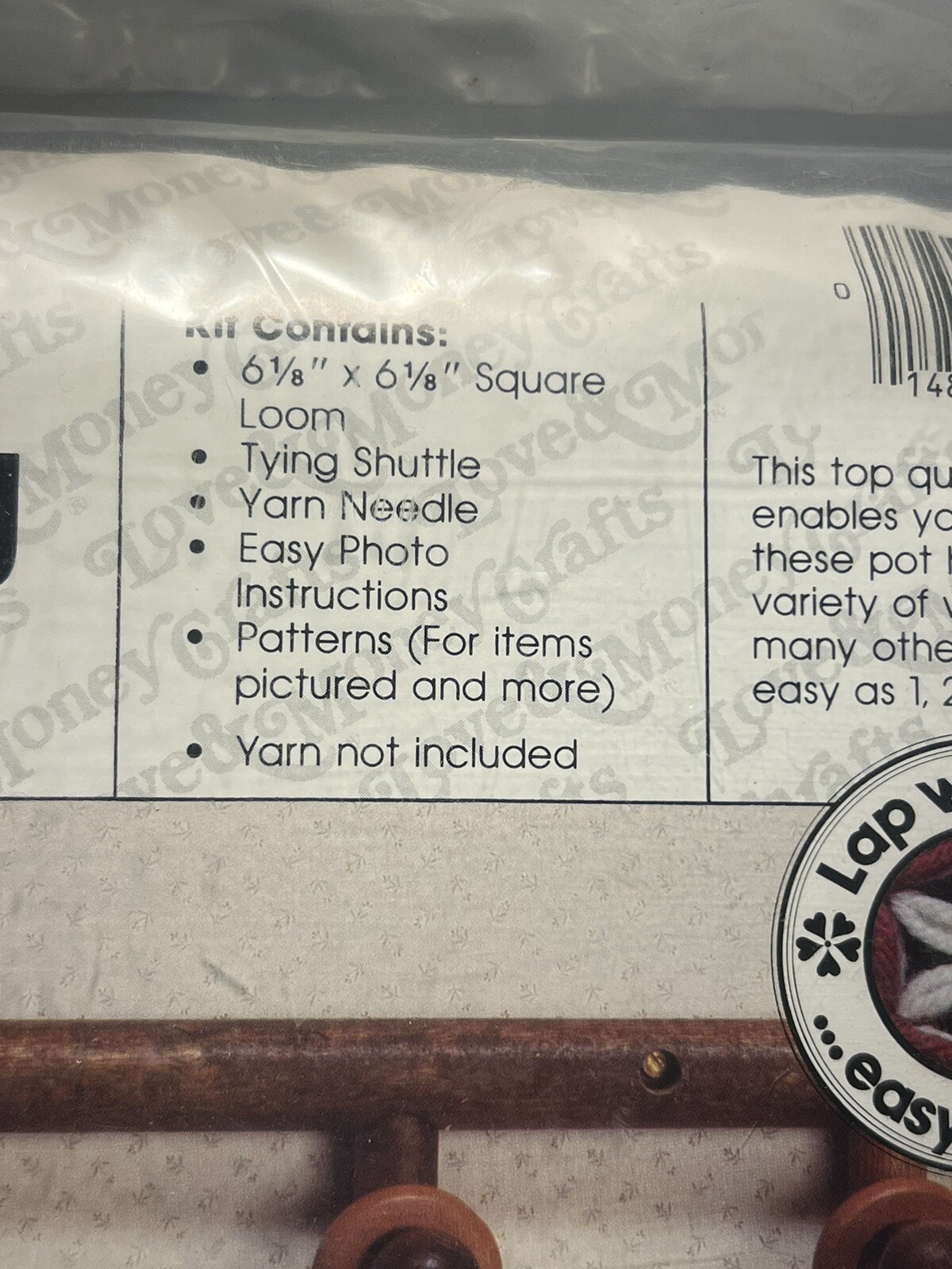 2-Vintage Love And Money Crafts  Lap Loom Weaving Sets / Complete Kits/ NOS