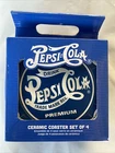 New Pepsi-Cola Ceramic Coaster Set Of 4 Drink Coasters Vintage Logo Design 2024