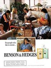 BENSON & HEDGES CIGARETTE AD #33 RARE 1990 VINTAGE OUT OF PRINT 