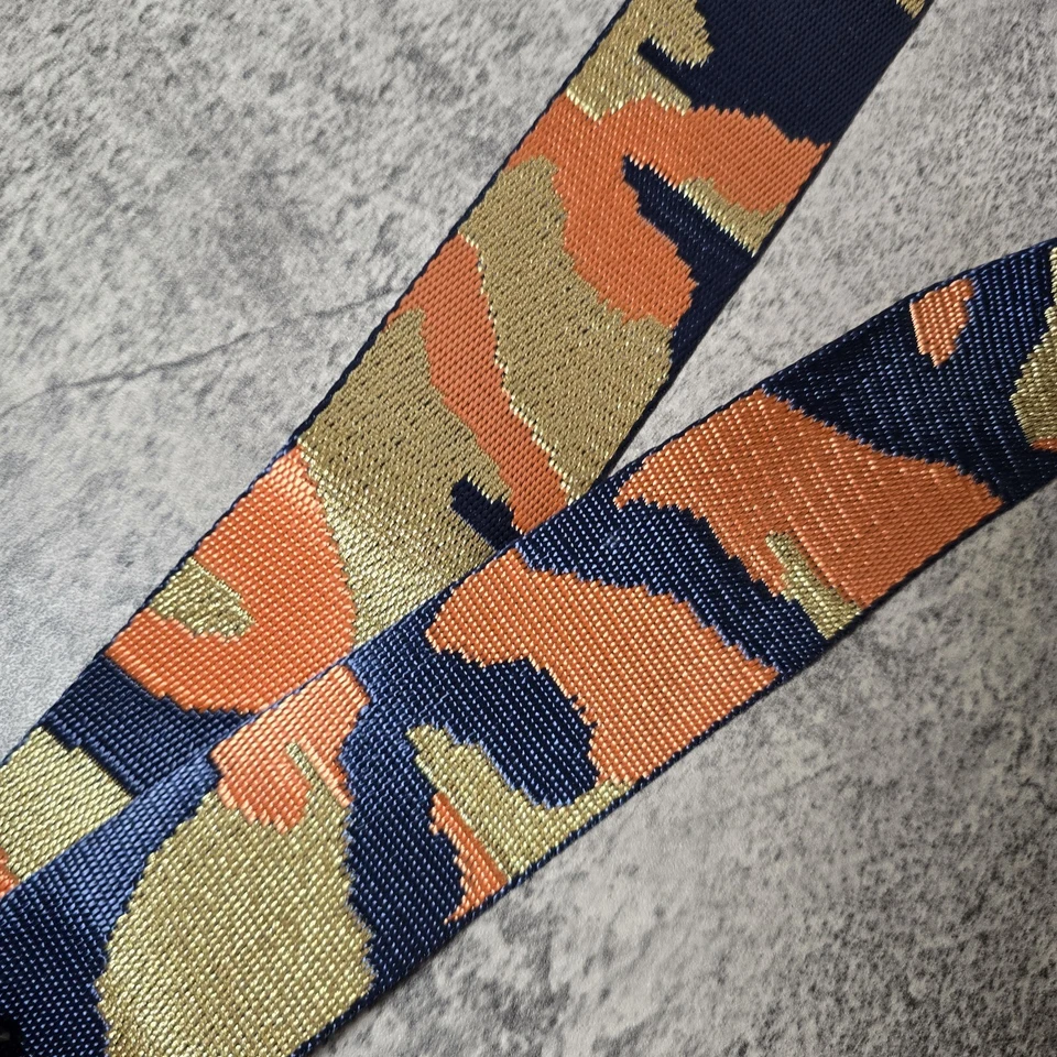 Wide Shoulder Strap Adjustable Replacement For Bags Purses Guitars Blue & Gold  - Image 3 of 3