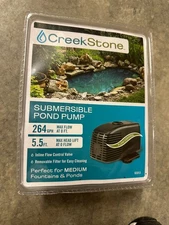 Creek Stone 264 GPH SUBMERSIBLE FOUNTAIN POND PUMP 63313 Brand New Sealed in Box