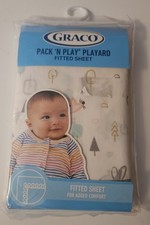 New Graco Pack N Play Playard Fitted Sheet Trees, Animals,Birds. Gender neutral.