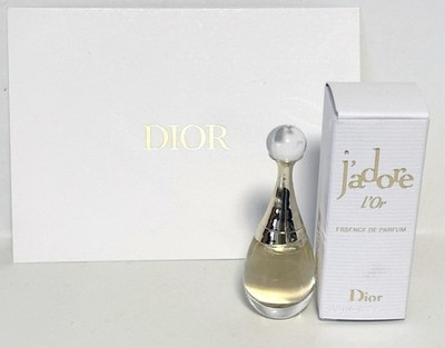 Dior J'adore L'Or Essence de Parfum Mini Travel Size Splash 0.12oz + Dior Card