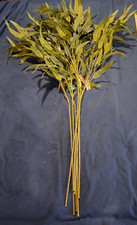 Lot of 7 NWT Artificial Weeping Willow Leaf Stems Faux Greenery Branches 36"