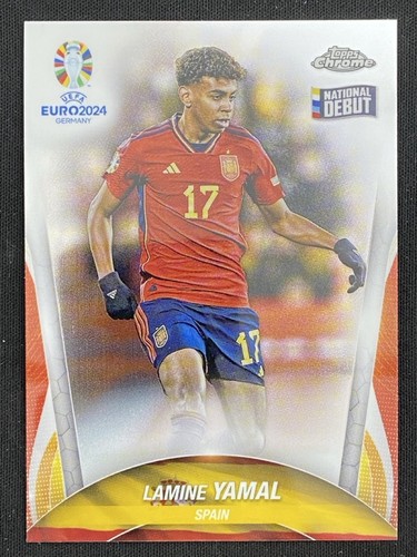 Lamine Yamal 2024 Topps Chrome UEFA Euro National Debut Base #17 -wl2