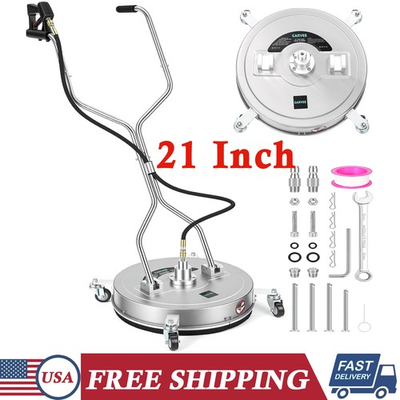 #ad 21#x27;#x27; Pressure Washer Surface Cleaner Dual Handle Stainless Steel for Patio Deck $153.99