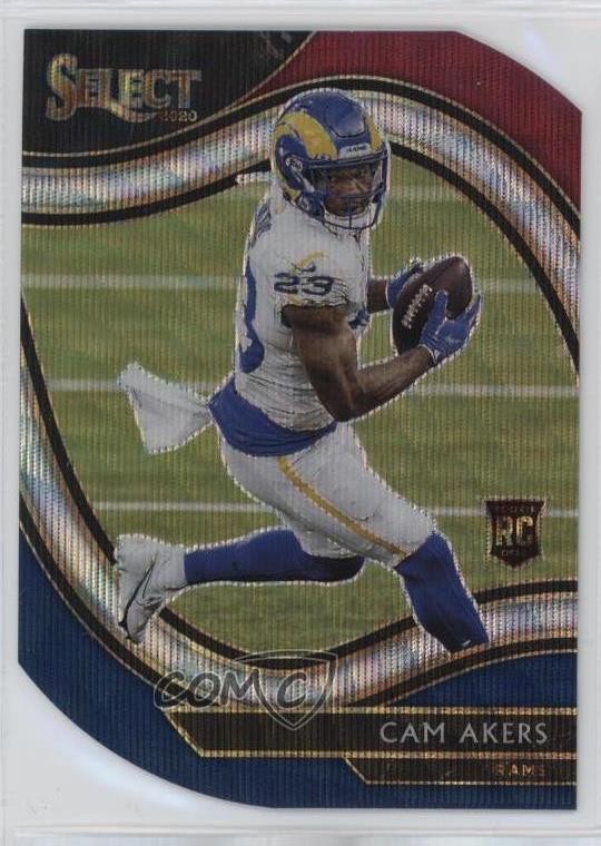 2020 Panini Select Field Level Tri-Color Prizm Die-Cut Cam Akers #355 d4m