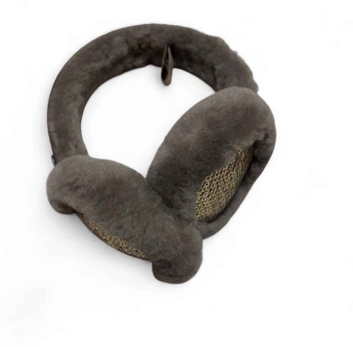 UGG Gray Fur Shearling Sequin Lined Earmuffs Wome… - image 3