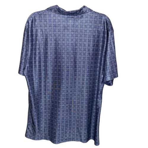 Vintage Street Culture Shirt Mens Large Disco 90s Y2K Grunge Blue Silky Retro - Bild 2 von 11