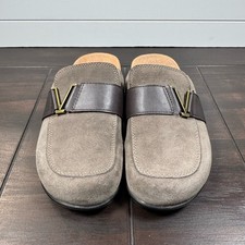 Vionic Rest Maude Mules Slip On Slides Shoes Cofffee Brown Suede Women Sz 6