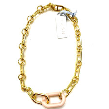 Rush Gold-Plated Chain Necklace with Blush Pi...