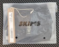 Skims Women's Size Large Cotton Jersey Dipped Thong in Soot Color PN-DTH-0271