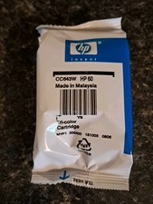 Genuine HP 60 Tri-Color Ink Cartridge CC643W No Box Unknown Expiration Date
