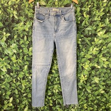 Madewell The Perfect Vintage Jean Raw Hem Womens Size 26 Light Wash Denim Jeans