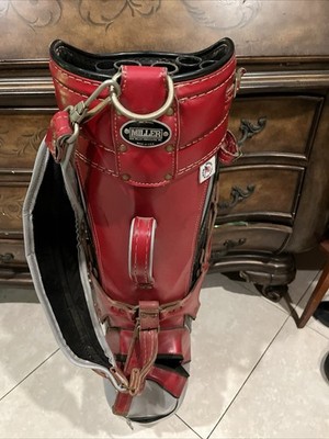 【希少品】Ron Miller Pro Modelヴィンテージキャディバッグ Vintage Ron Miller Pro Model Golf Cart Bag Red Leather USA Used | eBay