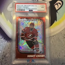 2021-22 Upper Deck Tim Hortons Sidney Crosby Timbits to Team Canada #1993 PSA 9